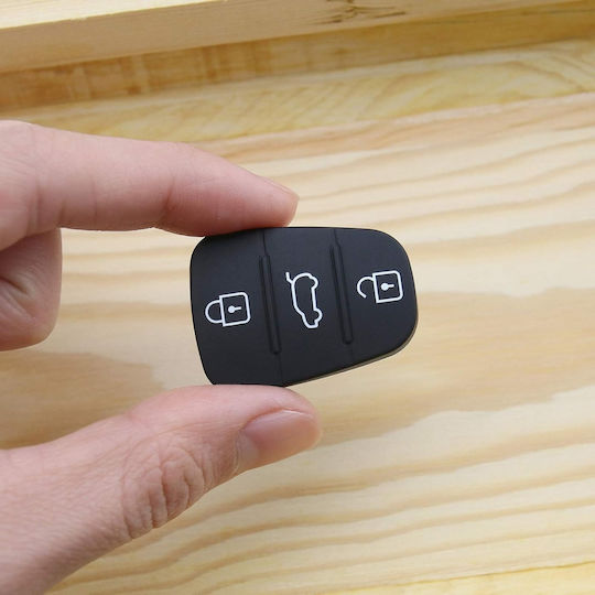 Membrană Cauciucată Butoane 3 Chei Auto – Compatibil Hyundai I10 I20 I30 Ix35 Ix45 Elantra Tucson Santa Fe Veloster Solaris – Piesă de Schimb Telecomandă Cheie