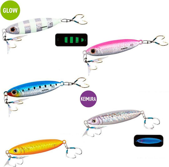 Shimano Butterfly Flach Leuchtend 8,5 cm 80 g Zebra