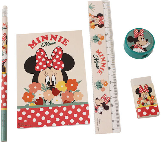 Disney Minnie Floral Kids Stationery Set 5 Pieces