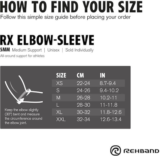 Rx Elbow Sleeve 5mm Rehband 1 Piece Camo