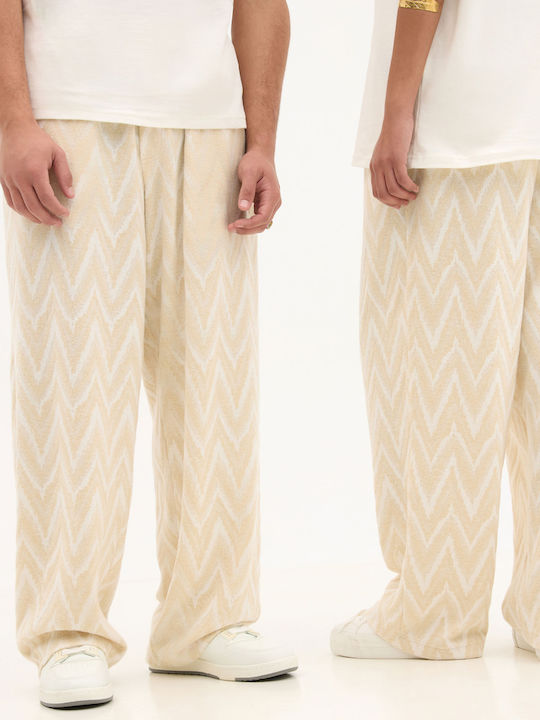 Pantaloni Elastic Beige