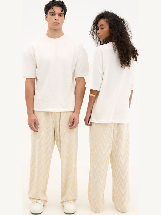 Pantaloni Elastic Beige