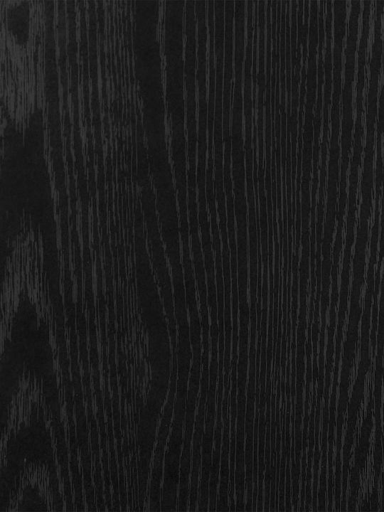 Table Dining Room Wooden with Metal Frame Black 80x80x75cm