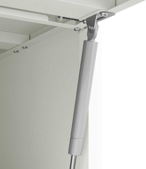 Wall Mounted Living Room Cabinet Made of Metal White 60x40x53cm