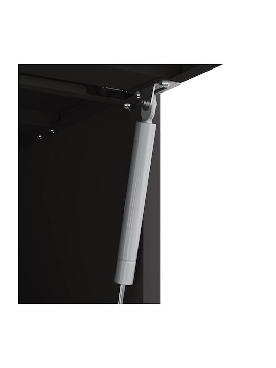 Wall Mounted Living Room Cabinet Made of Black Metal 90x40x53cm