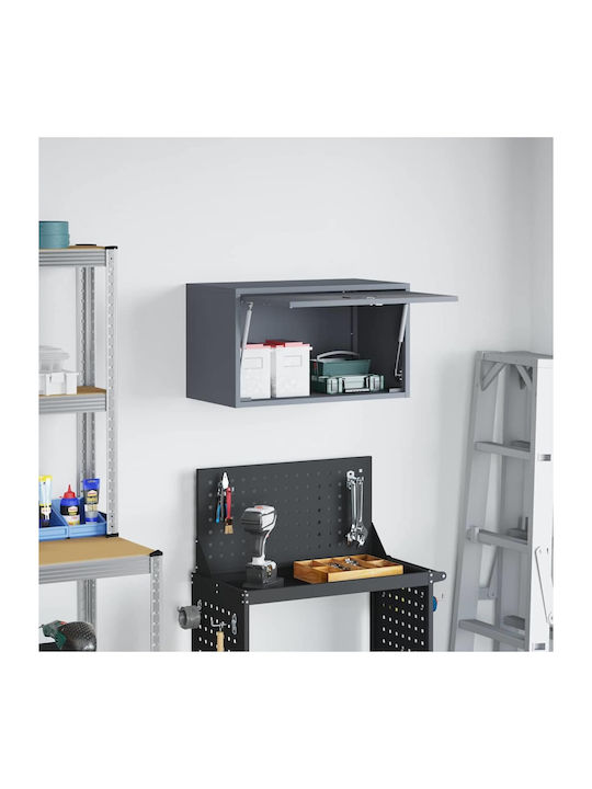 Wand Wohnzimmer Vitrine aus Metallisch Anthrazit 60x33x35cm
