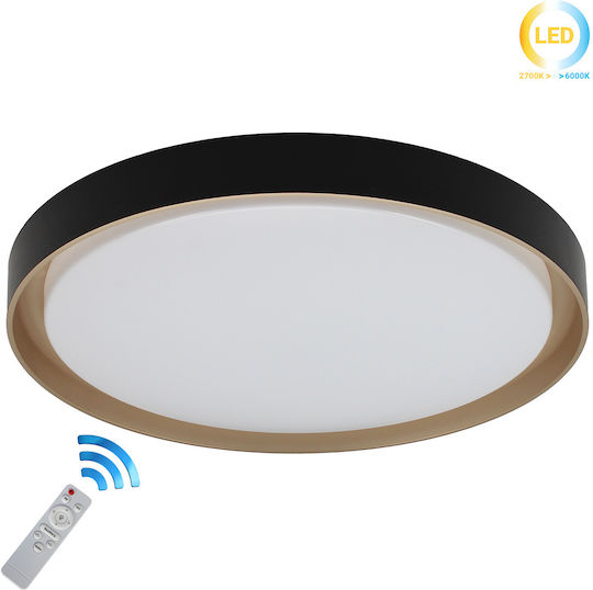 Keskor Deckenleuchte 50cm Schwarz mit Integrierter LED