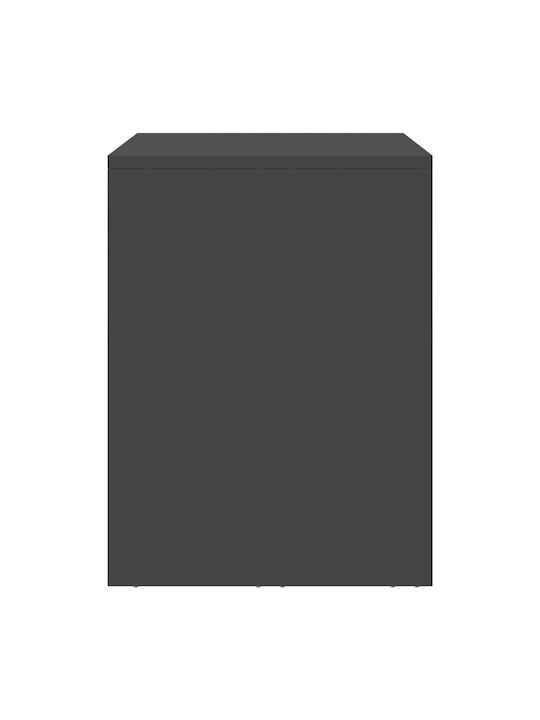 Wall Mounted Living Room Cabinet Made of Black Metal 90x40x53cm