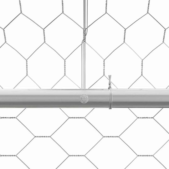 vidaXL Πάρκο Σκύλου 800x200x200εκ. Ασημί