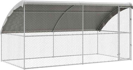 vidaXL Стоманена кутия за куче 400x200x200см