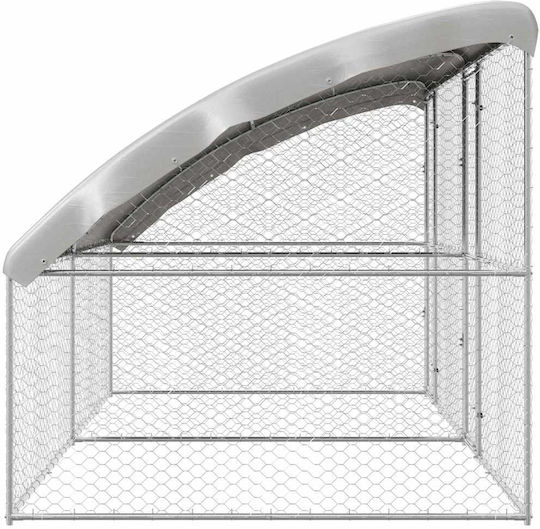 vidaXL Συρμάτινο Κλουβί Σκύλου Ασημί 400x200x200cm