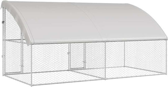vidaXL Συρμάτινο Κλουβί Σκύλου Ασημί 400x200x200cm