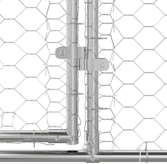 vidaXL Стоманена кутия за куче 400x200x200см