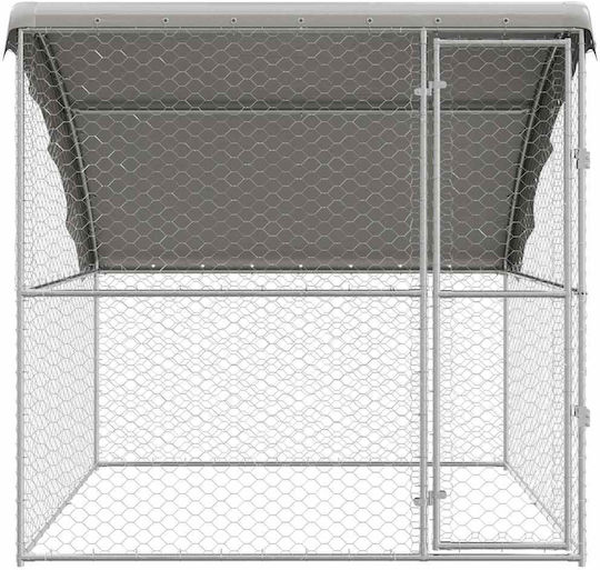 vidaXL Συρμάτινο Κλουβί Σκύλου Ασημί 200x200x200cm