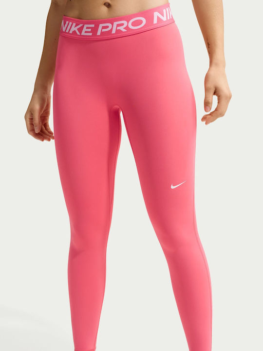 Mid-rise Women's Long Training Legging Dri-Fit Sea Coral / White