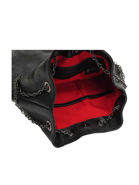 Leather Women's Pouch Shoulder Black