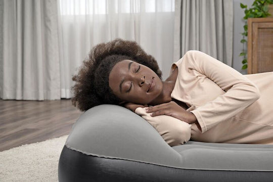 Bestway Inflatable Sleep Mattress Single with Integrated Pump 188x99x30cm Gray