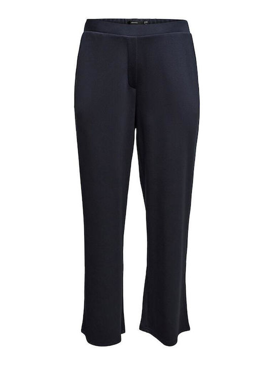 Curve Damen-Hosen Hochbund Stoff in Gerader Beinstil Marineblau Blazer