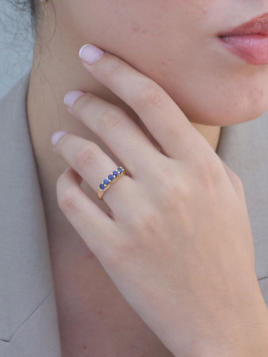 Damen Ring mit Steinen aus Gold 18K