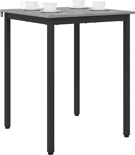 vidaXL Sonoma Dining Table Wooden with Metal Frame 60x60x75cm