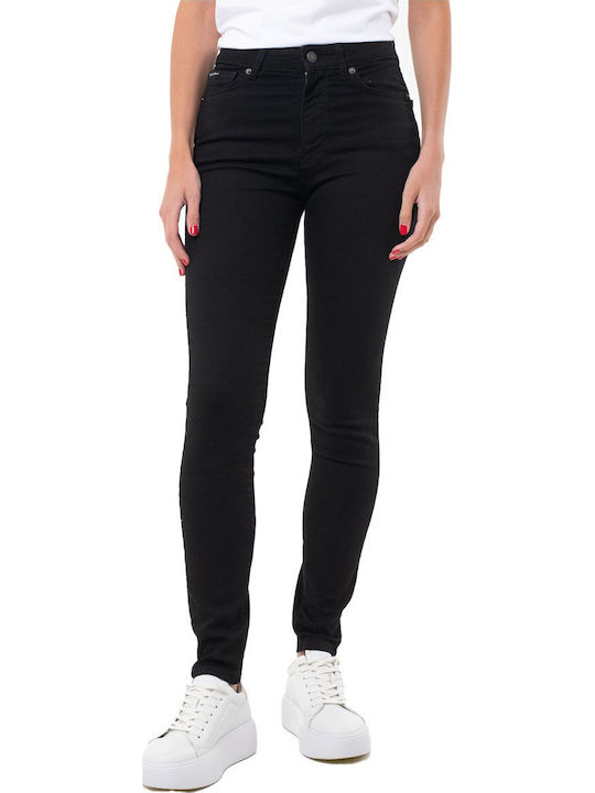 Ψηλόμεσο Γυναικείο Jean Παντελόνι σε Skinny Εφαρμογή Black