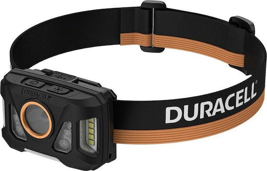 Duracell Rechargeable Headlamp LED IP54 with Maximum Brightness 1000lm Black
