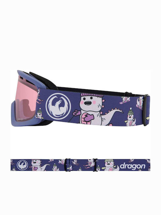 Dragon Alliance Lil D Μάσκα Σκι & Snowboard Παιδική Μωβ με Φακό σε Μωβ Χρώμα