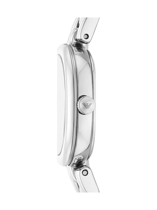 Emporio Armani Womens Watch 24mm Battery With Silver Metal Bracelet