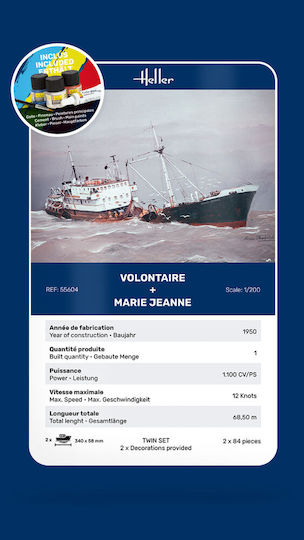 Heller Стартов Комплект 1:200 Volontaire + Marie Jeanne Twinset