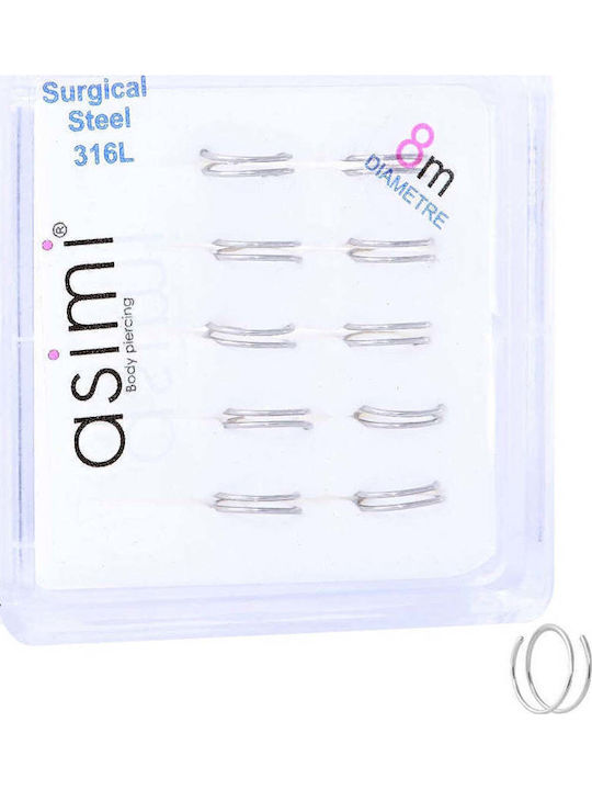 Asimi Body Piercing Σκουλαρίκι Κρικάκι Μύτης 8mm Asimi Body Piercing Σκουλαρίκι Κρικάκι Μύτης 8mm