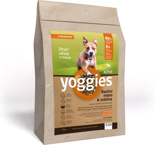 Dry Dog Food Active Duck Meat Hunting & Probiotics Cold Pressed Yoggies Mini 2 Kg
