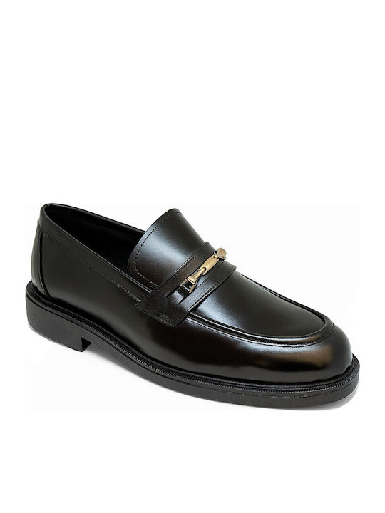 Leather Women's Moccasins in Black Color