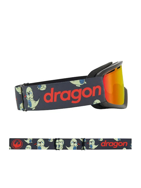 Dragon Alliance Μάσκα Σκι & Snowboard Παιδική Μαύρη με Φακό σε Μαύρο Χρώμα