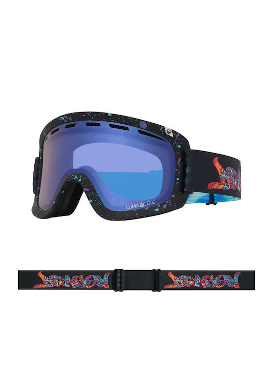 Μάσκα Σκι & Snowboard Ενηλίκων Μπλε με Φακό Φιμέ Μπλε