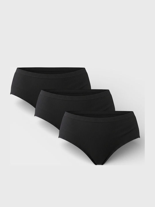 Ψηλόμεσα Γυναικεία Slip 3Pack Μαύρο