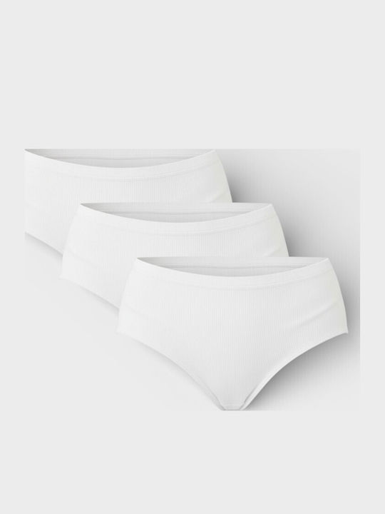 Ψηλόμεσα Γυναικεία Slip 3Pack Λευκό