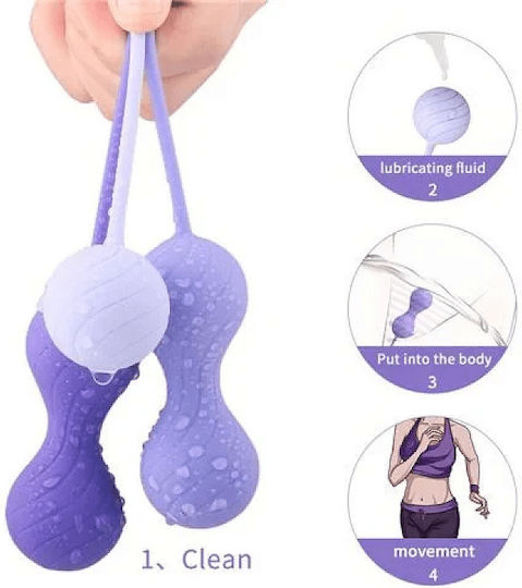 Smd Elysia Bleu Silicone Kegel Training Balls Κολπικές Μπάλες Εκγύμνασης Σιλικόνη Σετ 3 Blue