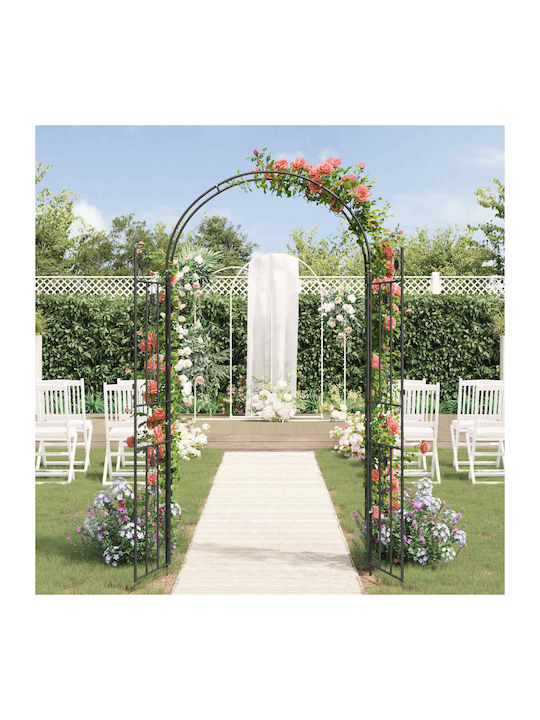 Gartenbogen aus Metall in Schwarz Farbe 115x37x226cm
