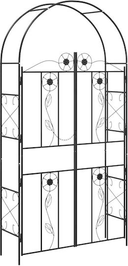 Gartenbogen aus Metall in Schwarz Farbe 115x37x226cm