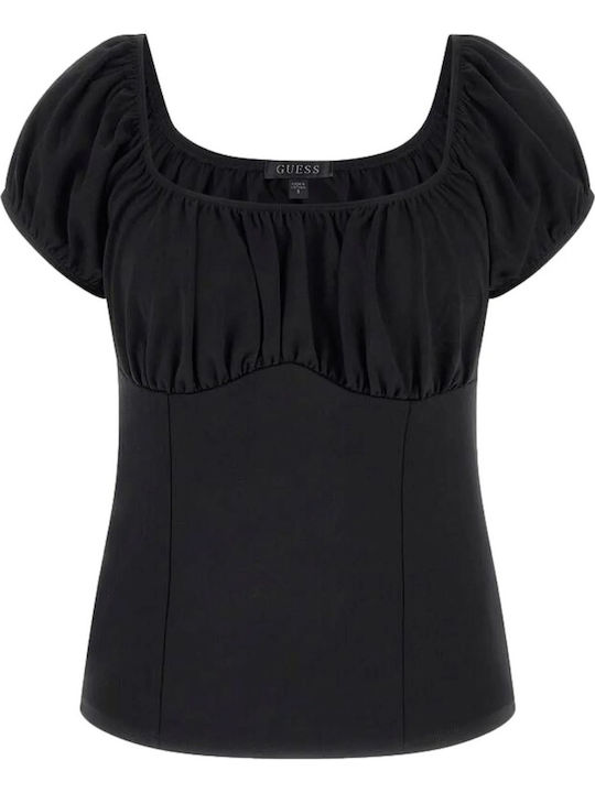 Damen Bluse Ärmellos Black