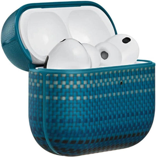 Калъф Magsafe Apple AirPods Pro 3 Pitaka Aramid Fiber Магнитен Калъф Moonrise Син