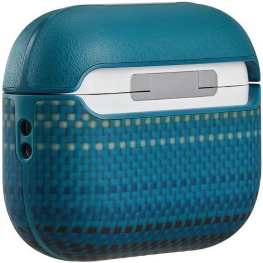 Калъф Magsafe Apple AirPods Pro 3 Pitaka Aramid Fiber Магнитен Калъф Moonrise Син