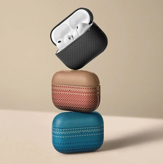 Калъф Magsafe Apple AirPods Pro 3 Pitaka Aramid Fiber Магнитен Калъф Moonrise Син