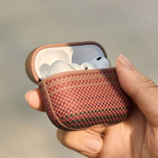 Magsafe Case for Apple AirPods Pro 3 Pitaka Aramid Fiber Magnetic Sunset Case Brown