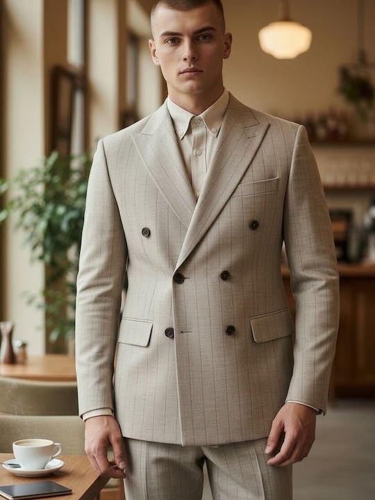 Bellagio Мъжки Костюм Beige