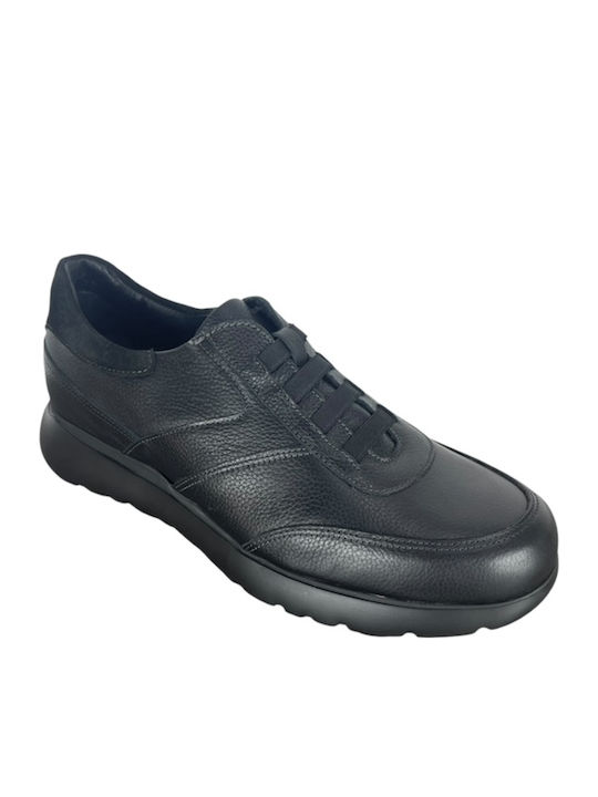 Leder Herren Freizeitschuhe Anatomisch Schwarz