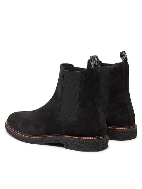 Wildleder Schwarz Chelsea Stiefeletten