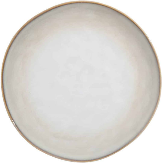Estia Vignette Stoneware Farfurie joasă Ceramică Alb cu Diametru 27cm