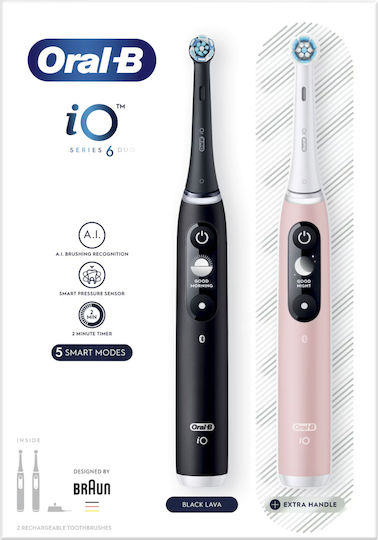 Oral-B Io Series 6 Electric Toothbrush with Pressure Sensor Red