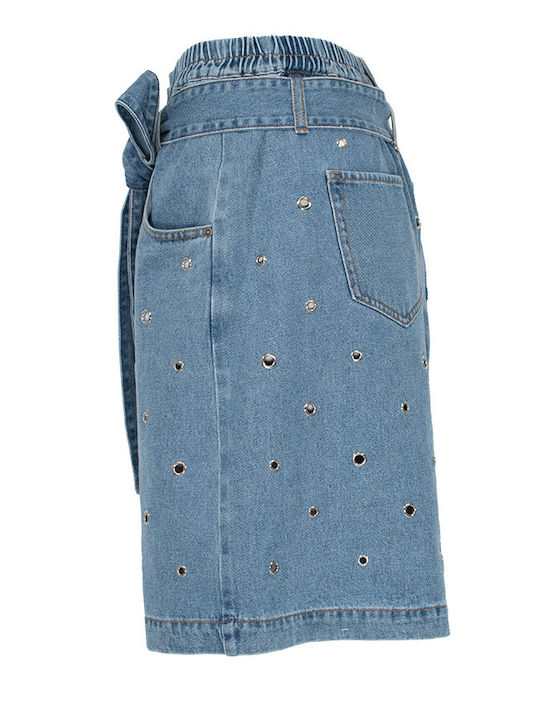 Ballo Women's Bermuda Shorts Jean Blue